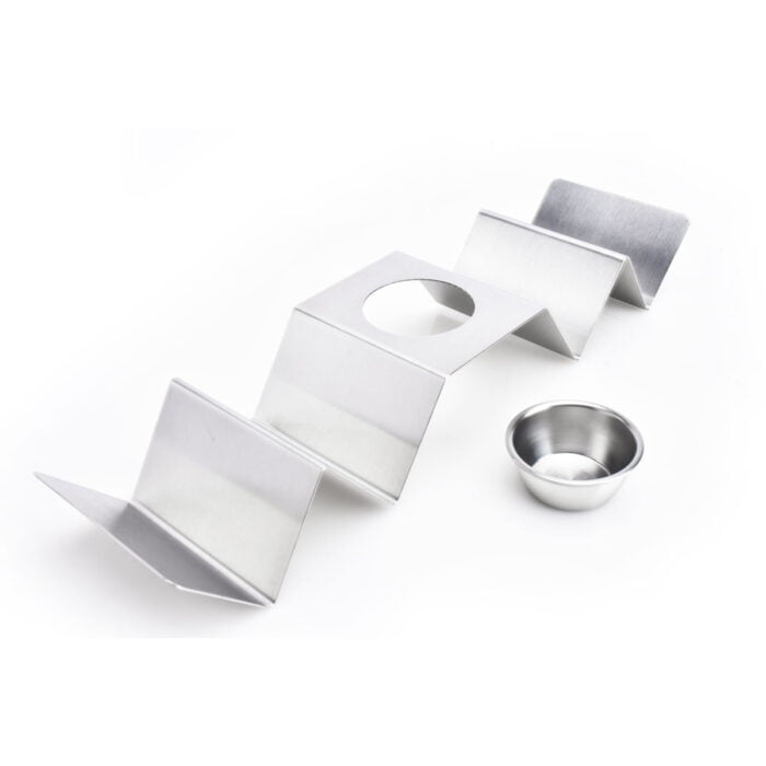 Stainless Steel taco holder with sauce dish BMA TH1104 - Image 2