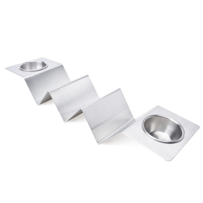 Stainless Steel taco holder with sauce dish BMA TH1105