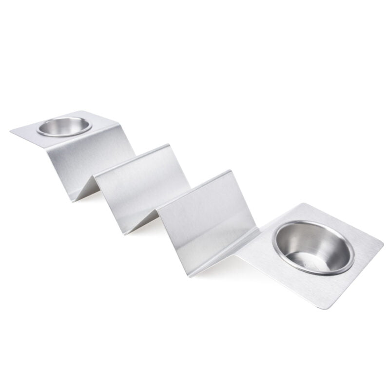 Stainless Steel taco holder with sauce dish BMA TH1105