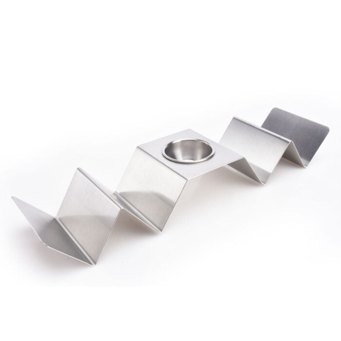Stainless Steel taco holder with sauce dish BMA TH1104