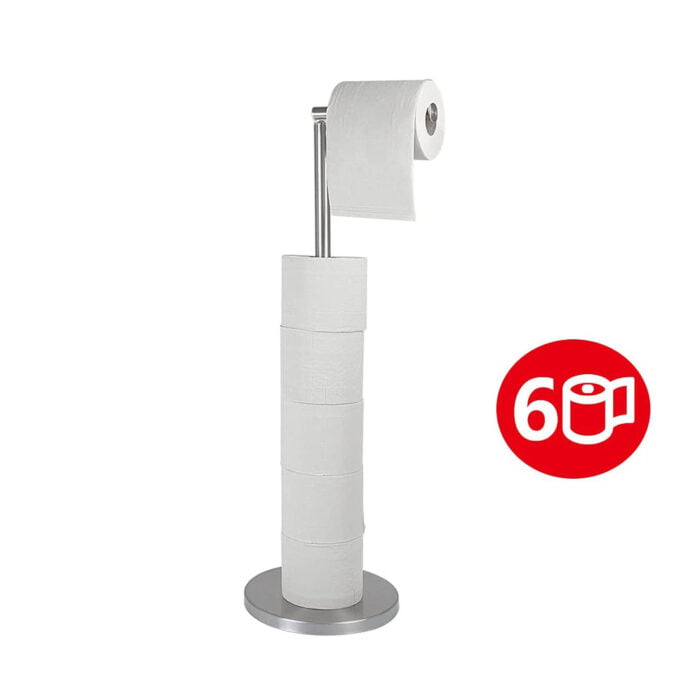 Matte Black Finished Color Standing Toilet Paper Holder Storage For Bathroom TH84 - Image 7