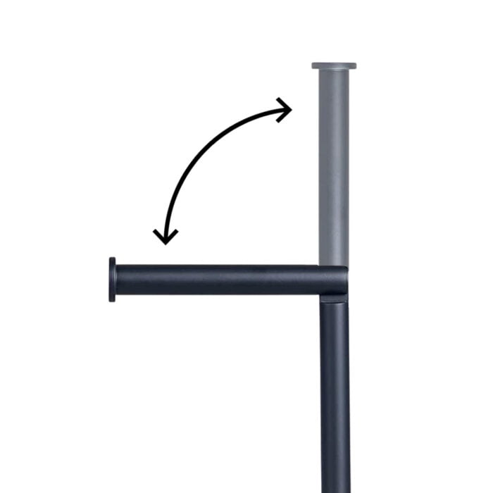 Matte Black Finished Color Standing Toilet Paper Holder Storage For Bathroom TH84 - Image 5
