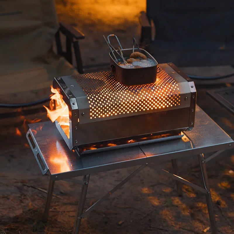 Stainless Steel Portable Fire Pit barbecue grill For Camping And Cooking 1BBQ2401