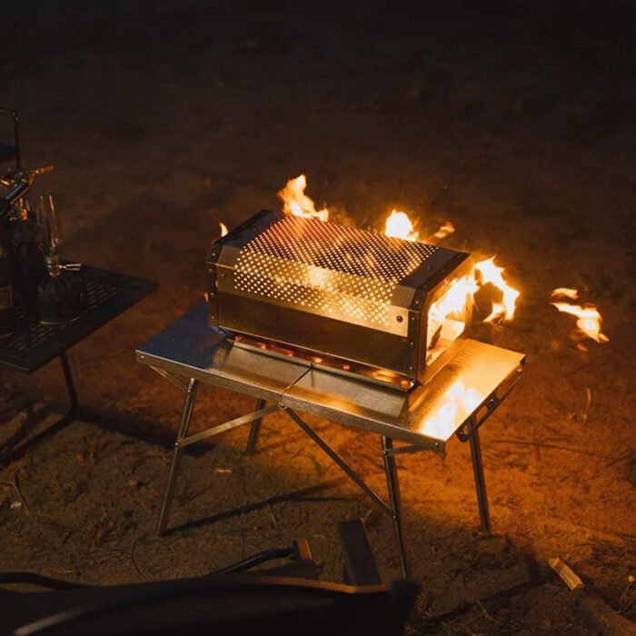 Stainless Steel Portable Fire Pit barbecue grill For Camping And Cooking 1BBQ2401 - Image 8