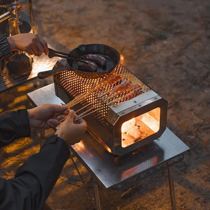 Stainless Steel Portable Fire Pit barbecue grill For Camping And Cooking 1BBQ2401 - Image 9