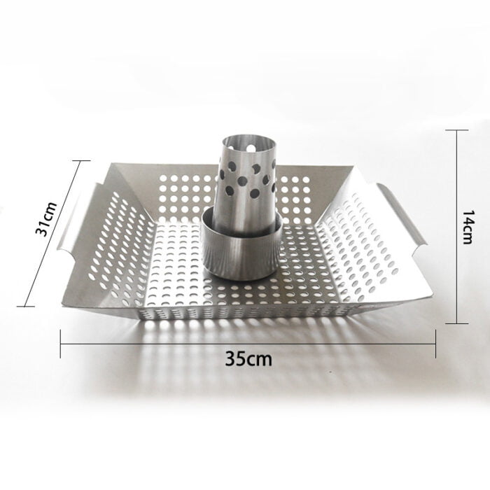Stainless Steel Beer Chicken Roaster Chicken Barbecue Grill Rack with Aroma Container 1BBQ2403 - Image 8