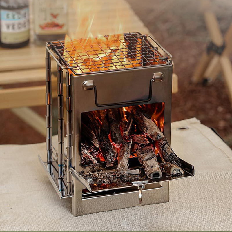 Outdoor Wood Burning Folding Portable Fire Pit with Bag 1BBQ2408