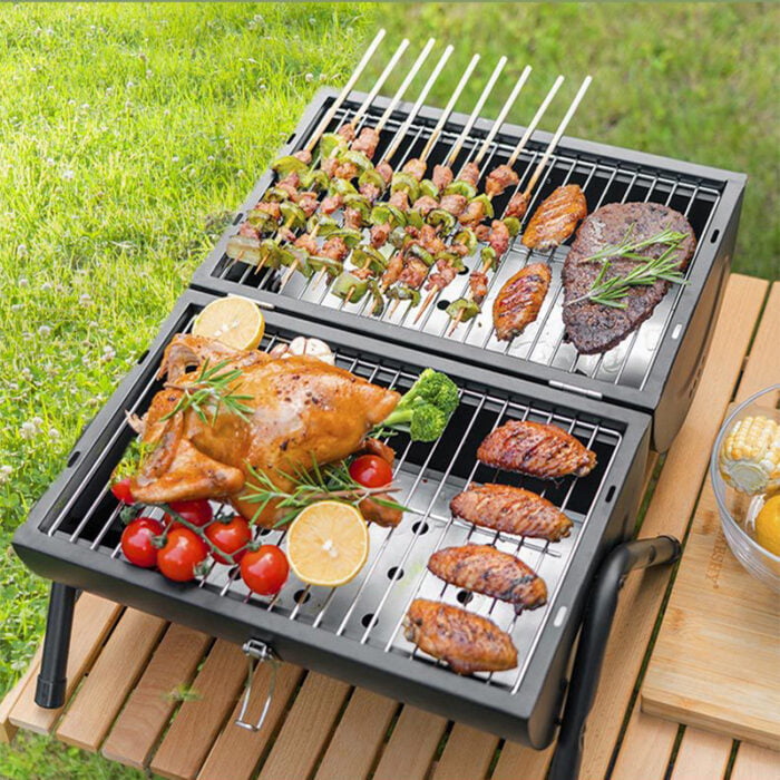 Tabletop Camping Outdoor Small Barbecue Grill Portable Charcoal Grill 1BBQ2408 - Image 6