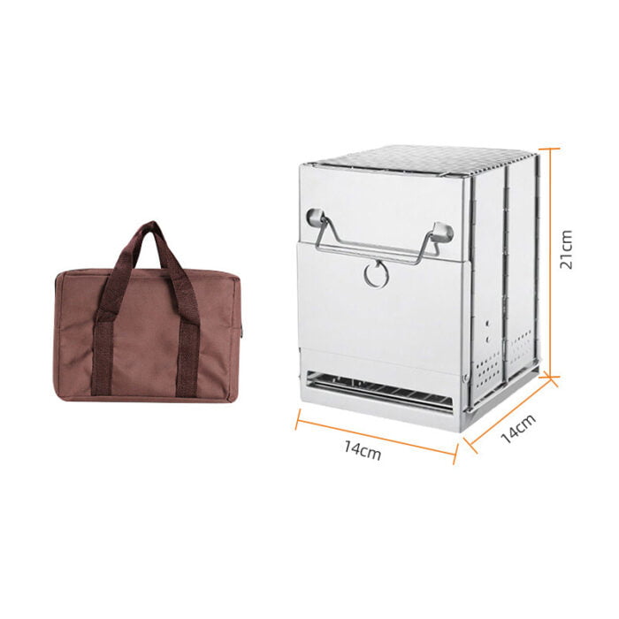 Outdoor Wood Burning Folding Portable Fire Pit with Bag 1BBQ2408 - Image 8