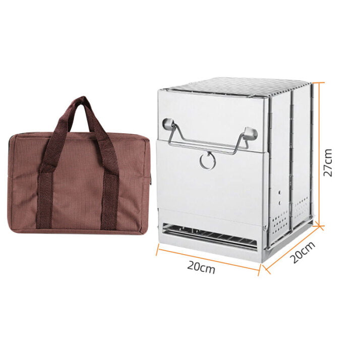 Outdoor Wood Burning Folding Portable Fire Pit with Bag 1BBQ2408 - Image 7