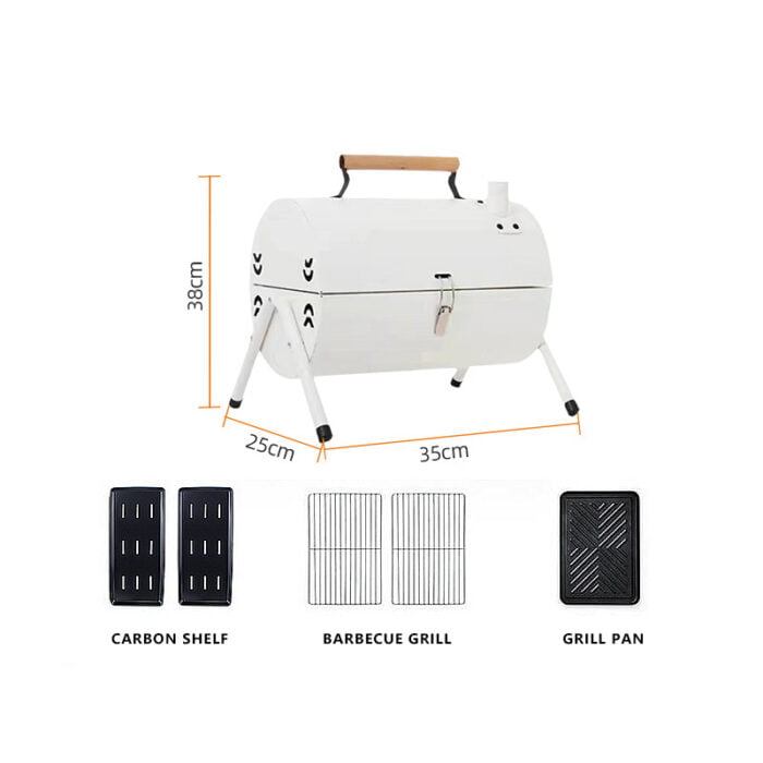 Tabletop Camping Outdoor Small Barbecue Grill Portable Charcoal Grill 1BBQ2408 - Image 3