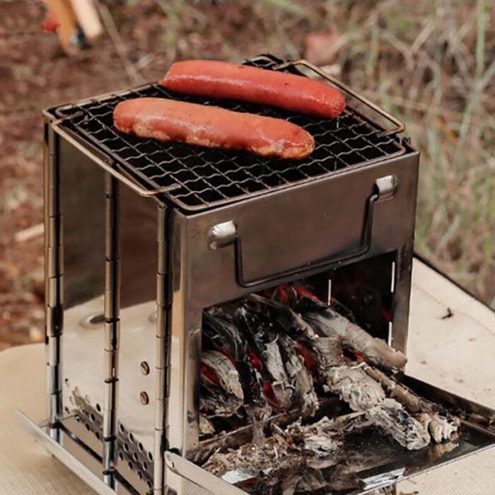 Outdoor Wood Burning Folding Portable Fire Pit with Bag 1BBQ2408 - Image 5