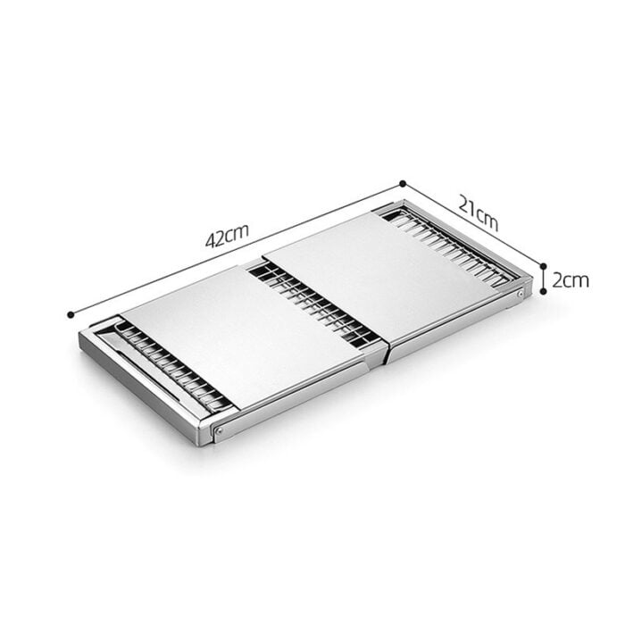 Stainless Steel Folding Portable Barbecue Charcoal Grill Outdoor Cooking 1BBQ2409 - Image 2
