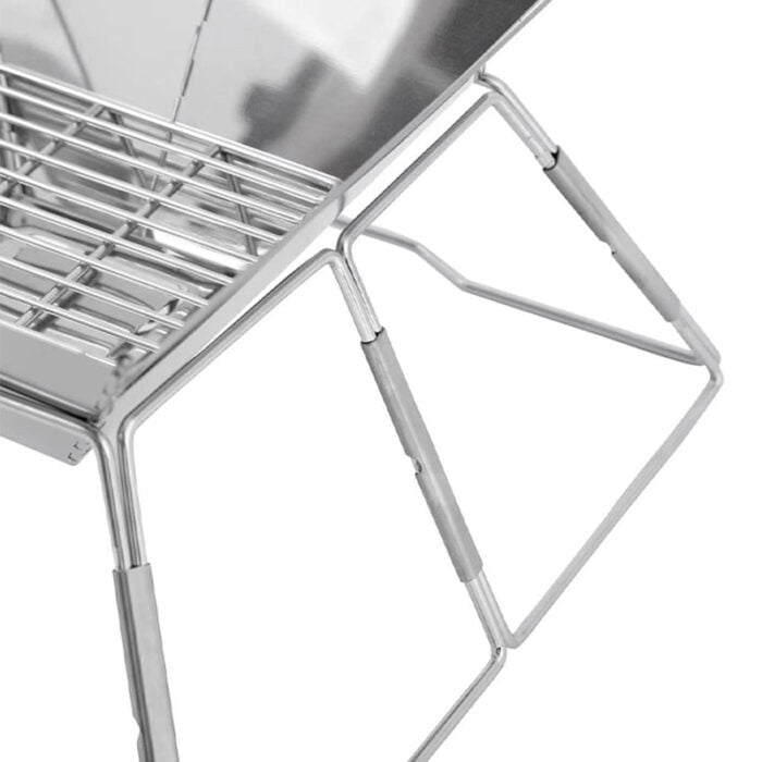 Portable Stainless Steel Grill Camping Charcoal Grill with Carrying Bag 1BBQ2410 - Image 4
