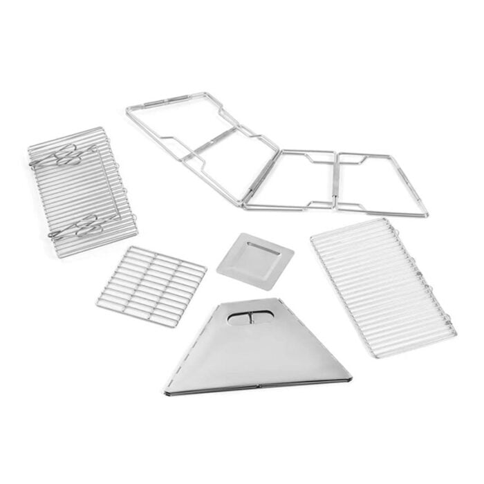 Portable Stainless Steel Grill Camping Charcoal Grill with Carrying Bag 1BBQ2410 - Image 2