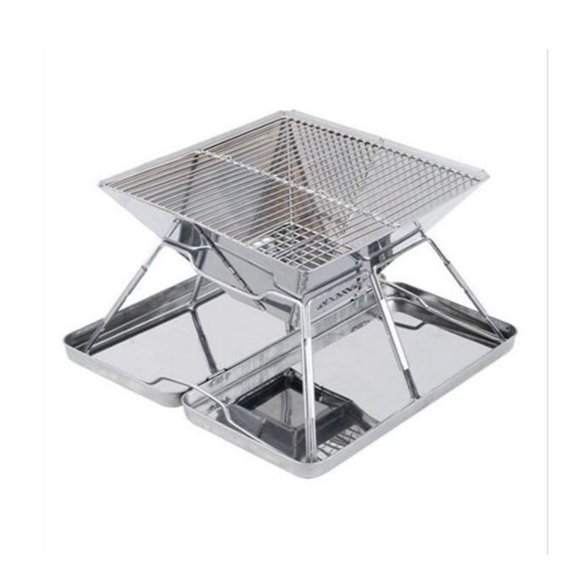 Portable Stainless Steel Grill Camping Charcoal Grill with Carrying Bag 1BBQ2410