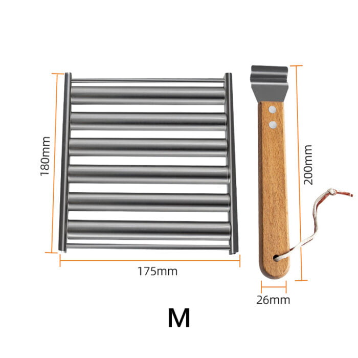 Stainless Steel Hot Dog Roller for Girll BBQ Hot Dog Girller with Wood Handle 1BBQ2413 - Image 9