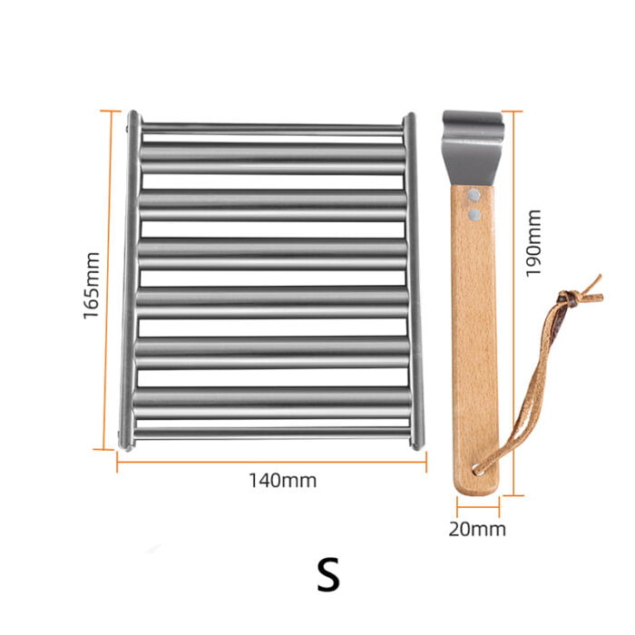 Stainless Steel Hot Dog Roller for Girll BBQ Hot Dog Girller with Wood Handle 1BBQ2413 - Image 7