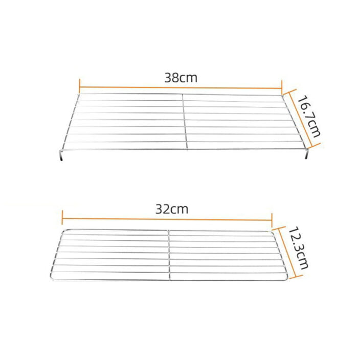 Stainless Steel Foldable Compact Charcoal Barbecue Grill with BBQ Grill Net 1BBQ2414 - Image 8