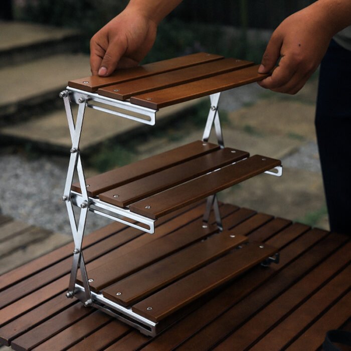 Folding Camping Table Portable Outdoor Tableware Rack 1BBQ2416 - Image 6