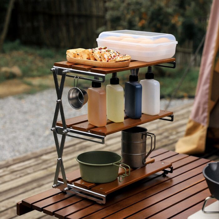 Folding Camping Table Portable Outdoor Tableware Rack 1BBQ2416 - Image 7