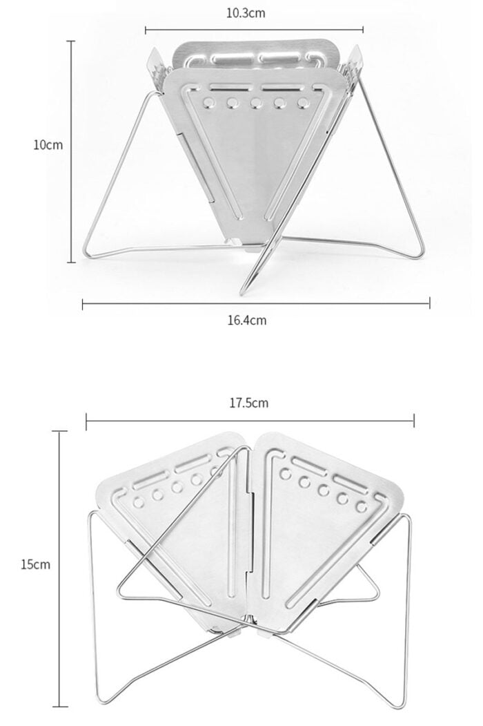 Outdoor Pour Over Coffee Dripper Filter Holder Reusable Folded Stainless Steel Coffee Filter Rack 1CP2304 - Image 7