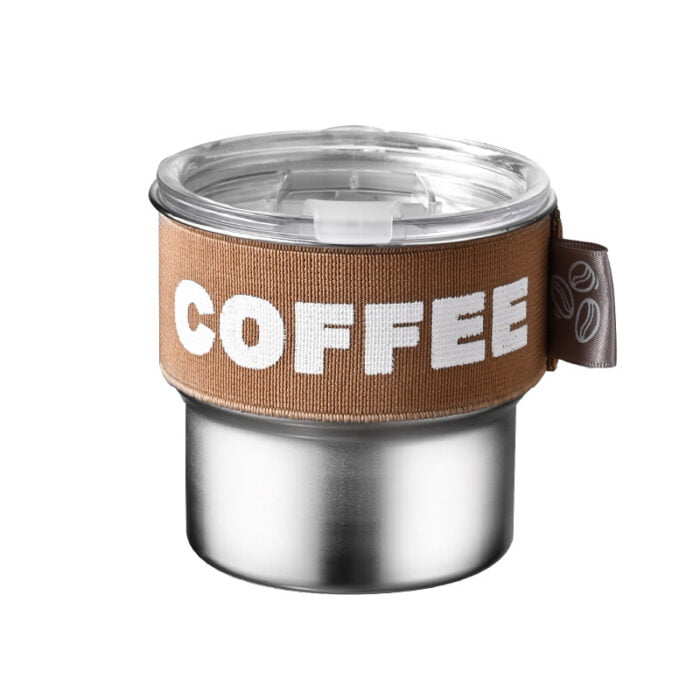 400ml 14oz Outdoor Traveler Coffee Cup Stainless Steel Mugs 1CP2332 - Image 2