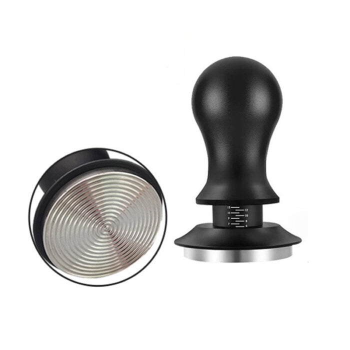 Stainless Steel Base Spring Loaded Coffee Tamper Depth-adjustable Calibrated 1CP2337 - Image 3