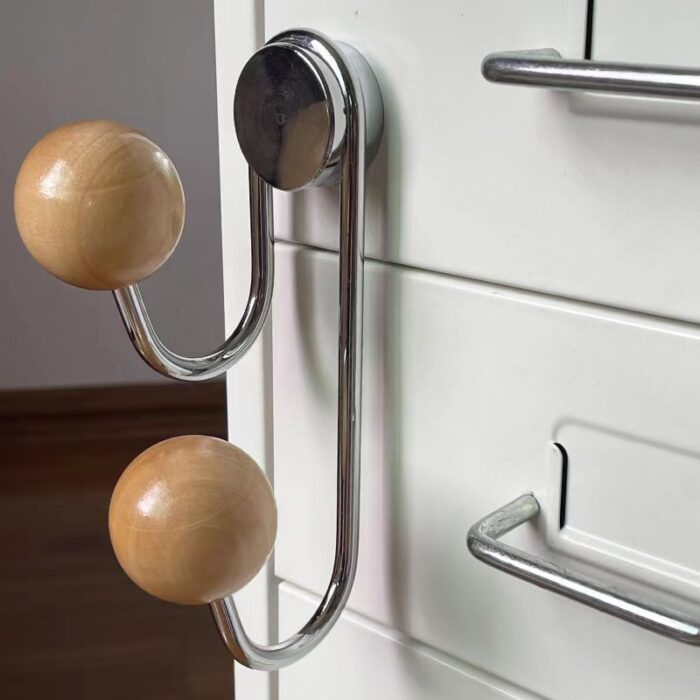 Wood and Metal Magnetic Hooks Coat Hooks for Refrigerator Home Kitchen Office 1HP2110 - Image 4