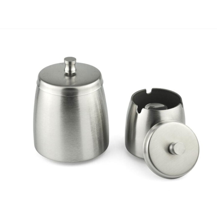 Outdoor Stainless Steel Ashtray with Lid A101 - Image 2