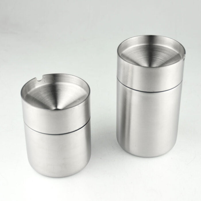 Outdoor Stainless Steel Ashtray with Lid A101 - Image 7