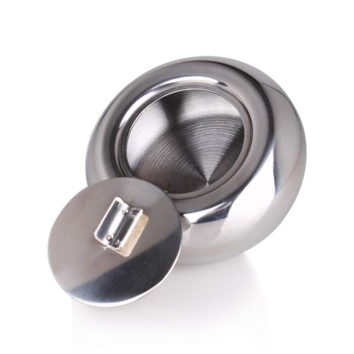 Stainless Steel Windproof Ashtrays with Lid Tabletop Ashtray for Outdoor BMA A104 - Image 4