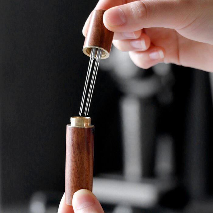 Mini Espresso Power Stirrer Wood Spin Needle Type Coffee Distributor CPN03 - Image 3