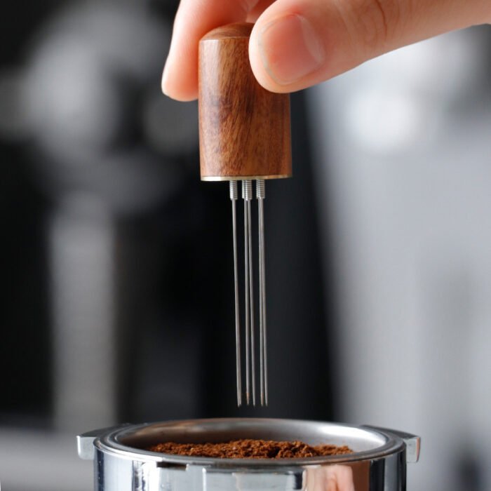 Mini Espresso Power Stirrer Wood Spin Needle Type Coffee Distributor CPN03 - Image 5