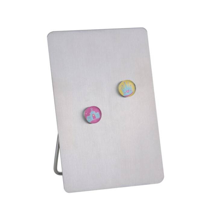 Magnetic Bulletin Board with Stand Small Dry Erase Memo Board Tabletop Metal Easel H863 H853 - Image 6