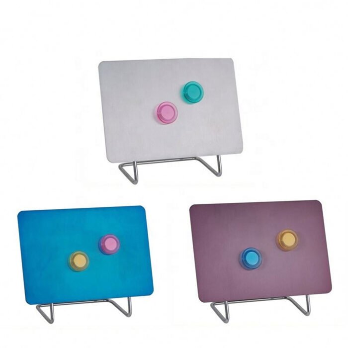 Magnetic Bulletin Board with Stand Small Dry Erase Memo Board Tabletop Metal Easel H863 H853 - Image 2