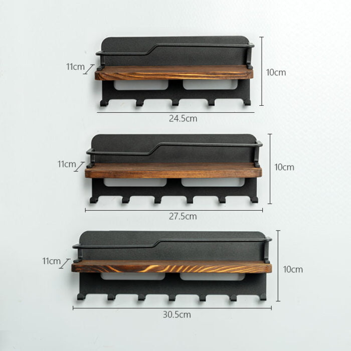 Wall Mounted Refrigerators Magnetic Key Holder Mail Organizer Wall Shelf with Hooks MKH1007 - Image 6