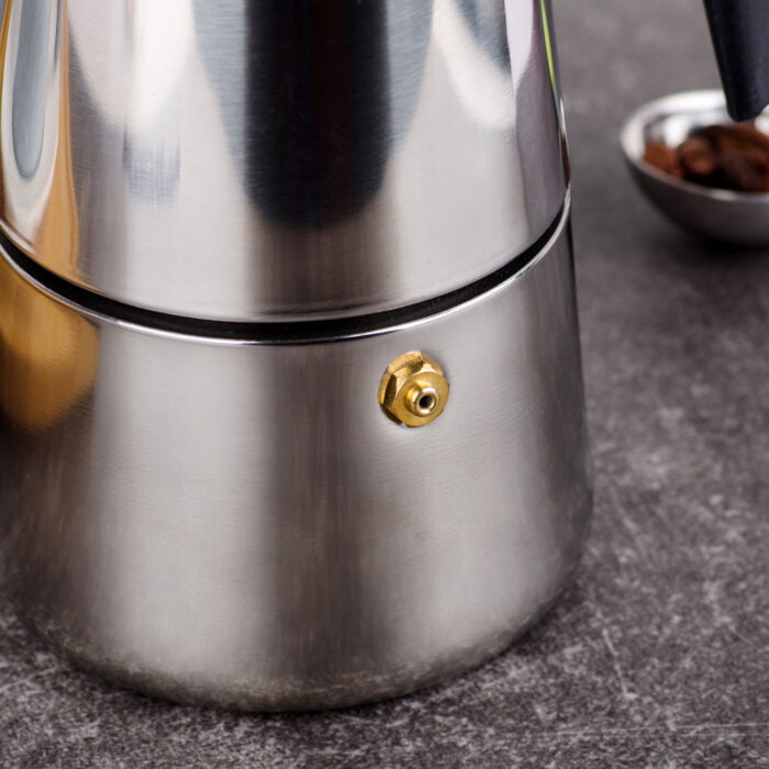 Stovetop Espresso Maker Stainless Steel Italian Coffee Maker Moka Pot MPT003 - Image 4