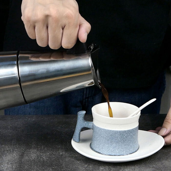 Stovetop Espresso Maker Stainless Steel Italian Coffee Maker Moka Pot MPT003 - Image 6