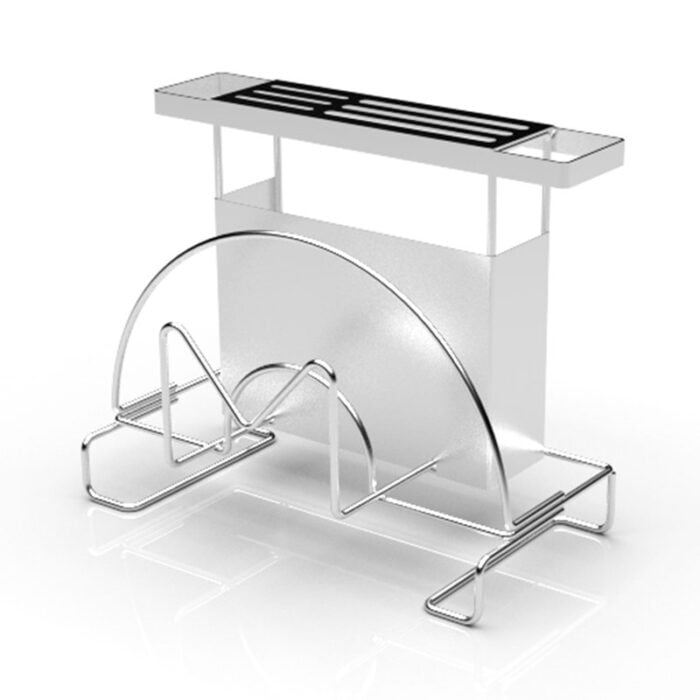Stainless Steel Cutlery and Knife Holder Kitchen Storage Organizer for Countertop DR605 - Image 2