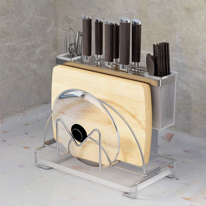 Stainless Steel Cutlery and Knife Holder Kitchen Storage Organizer for Countertop DR605