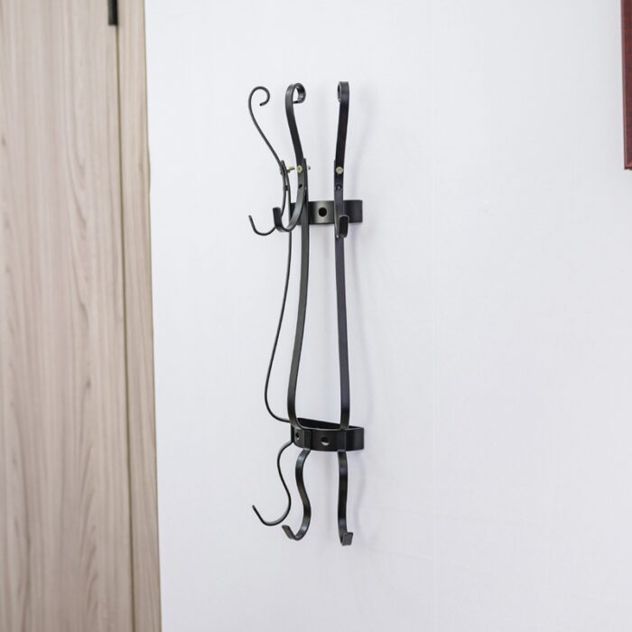 Coat Rack Entryway Vintage Wall Mounted Coat Hooks Black H2101 - Image 6