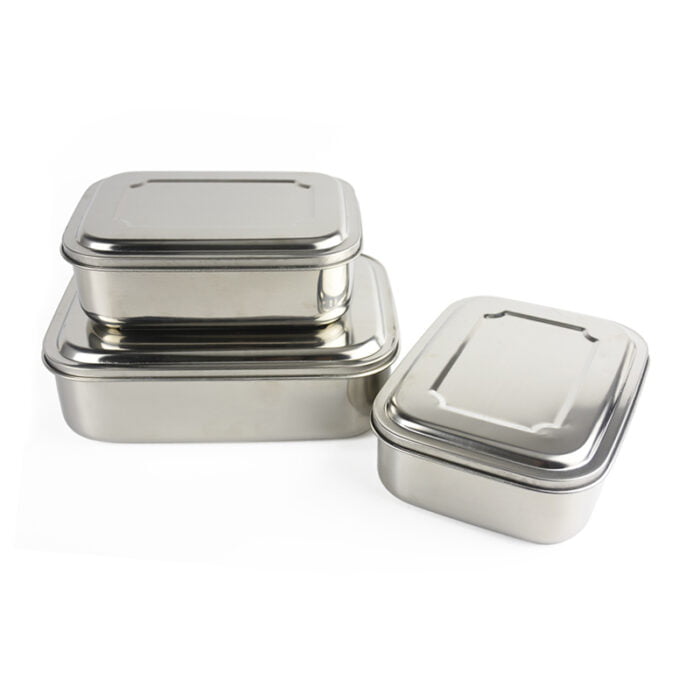 Stainless Steel Lunch Container Metal Bento Box Dishwasher Safe with Lid LB11 - Image 3