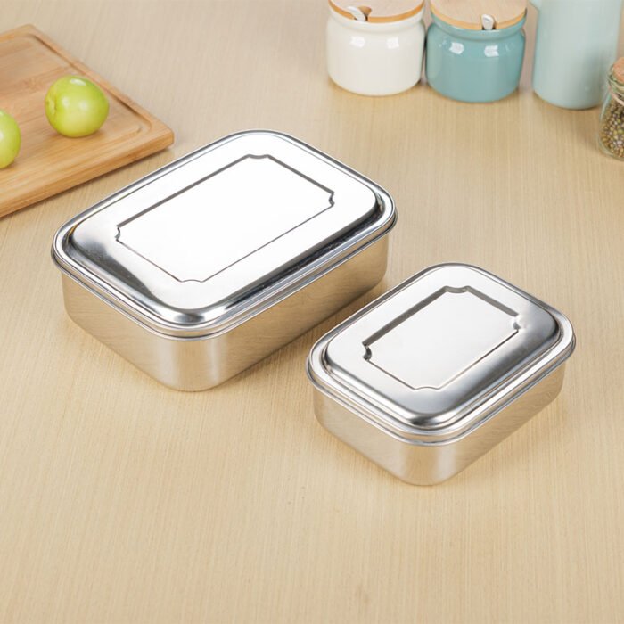 Stainless Steel Lunch Container Metal Bento Box Dishwasher Safe with Lid LB11
