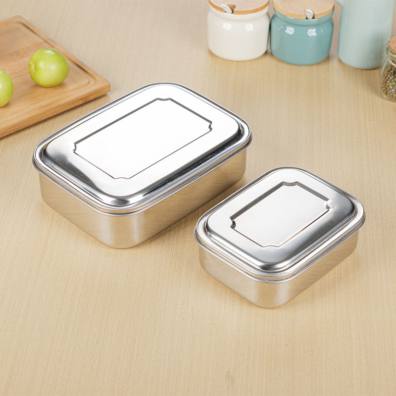 Stainless Steel Lunch Container Metal Bento Box Dishwasher Safe with Lid LB11