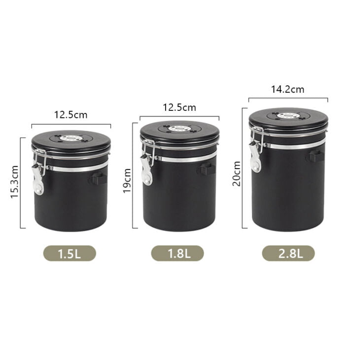 Kitchen Food Storage Container Coffee Bean Sugar Tea with Scoop S517-1 - Image 8