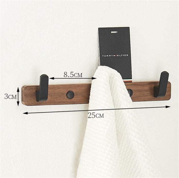Coat Rack Wall Mount Wooden and Iron Hat Rack, 5 sizes 1HP2115 - Image 6