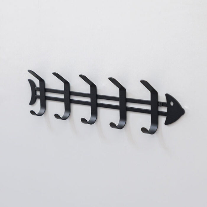 Creative carbon steel clothes hook cartoon fish bone style children's room H896 - Image 2