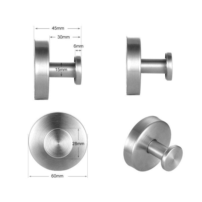 Suction Cup Wall Hooks Coat Hooks, Stainless Steel, 4 Colour, 1HP2120 - Image 5