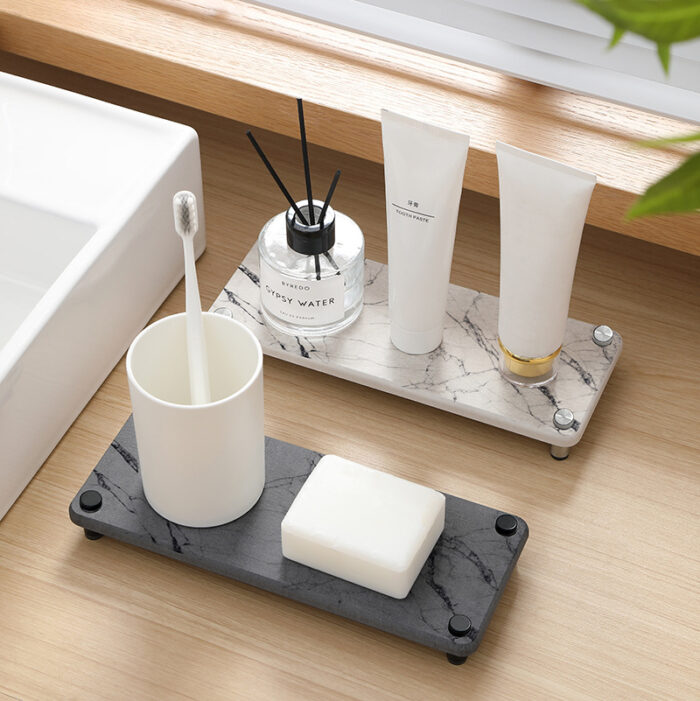Fast Drying Diatomite Bathroom Trays, Marble, Soap Dish Holders, 1HP2121